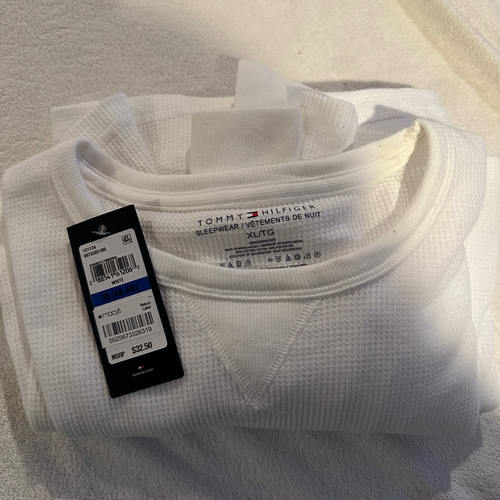 Tommy Hilfiger thermal “sleepwear” long sleeve shirt size XL NWT